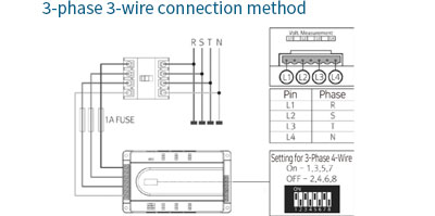 3-phase 3-wire connection method